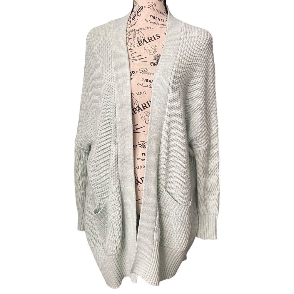 BDG Mint Open Knit Long Semi Chunky/Knitted Cardigan in Size Small